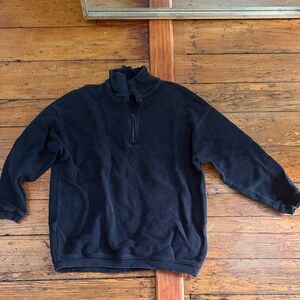 Aerie Black Zip-Up Sweater